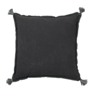 Dark Grey Cushion with Tassel