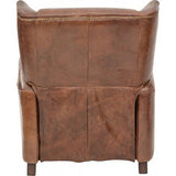 Leather Recliner Armchair in Vintage Cigar