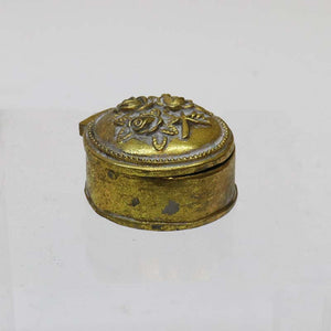 Gold Round Trinket Box