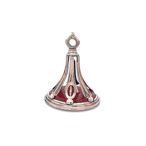 Antique Carnelian Fob Seal in 9ct Rose Gold