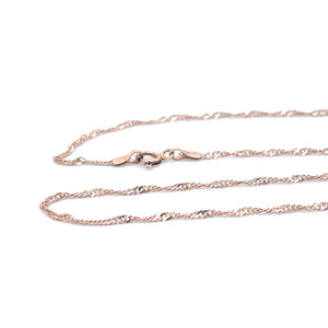 Twisted Chain Necklace in 14ct Rose Gold