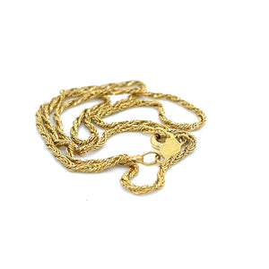 Twisted Rope Chain Necklace in 18ct Yellow Gold