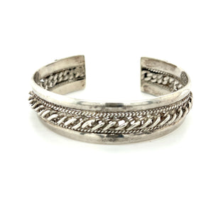 Vintage Braided Cuff in Sterling Silver