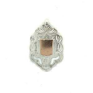 Antique Medallion in Sterling Silver and Rose Gold