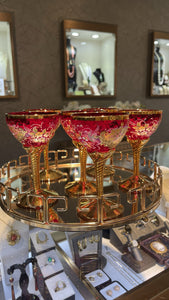 Venetian Glass Goblets / Set of 6