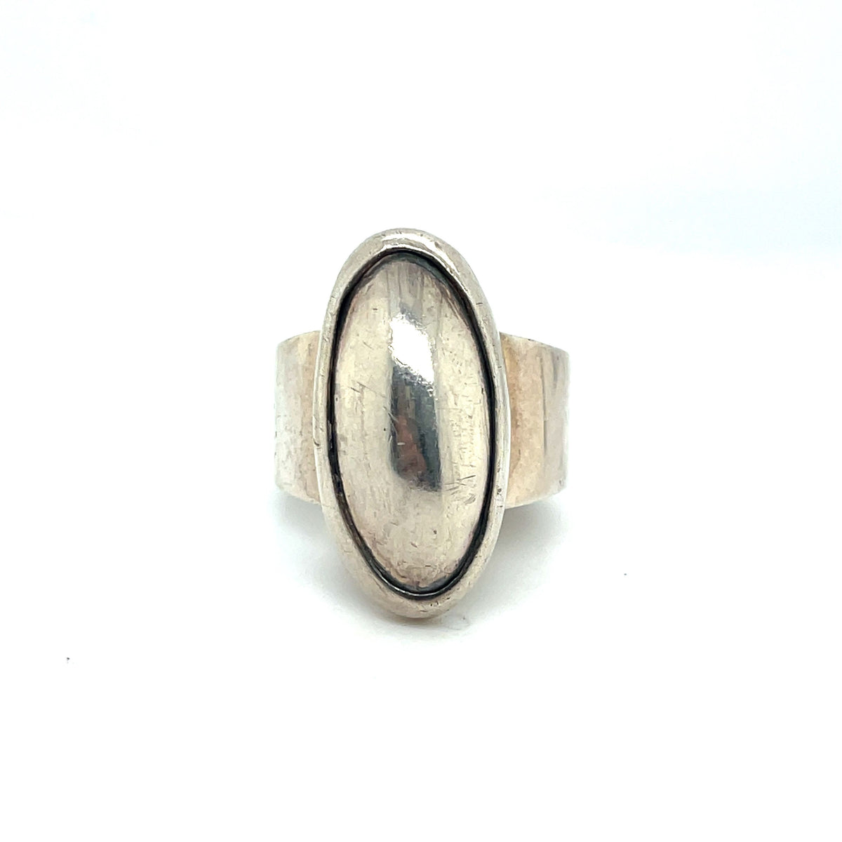 Oval Domed Ring in Sterling Silver – Jems of Remuera