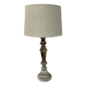 Wooden  whitewash Table lamp