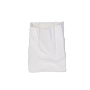 Large Paper Bag White Vase