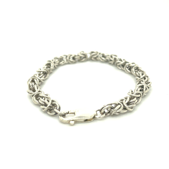 Byzantine Link Bracelet in Sterling Silver