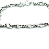 Figaro Link Bracelet in Sterling Silver