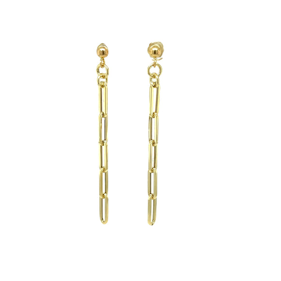 5 Link Chain Drop Earrings in 14ct Gold