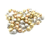 Tri Colour Ball Chain Necklace in 9ct Gold
