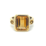 Citrine Dress Ring in 9ct Yellow Gold