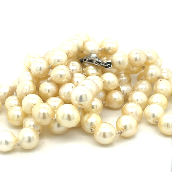 Vintage Cream Toned Cultured Pearls 95cm