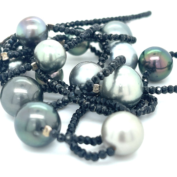 Tahitian Pearl and Spinel Necklace