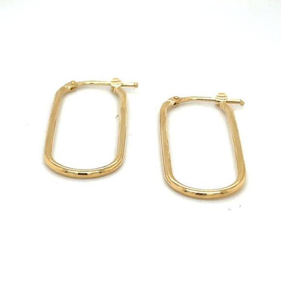 Oval Hoop Earrings in 9ct Gold