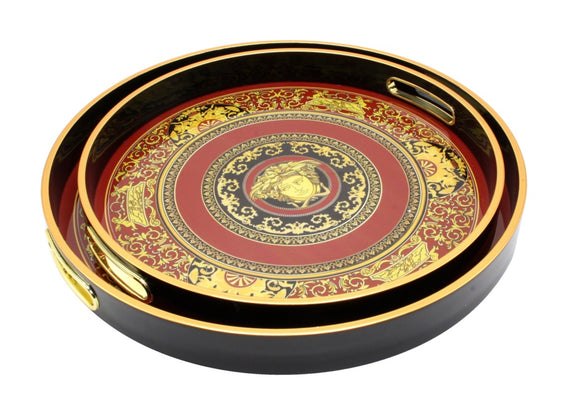 Round Medusa Tray in Red Large