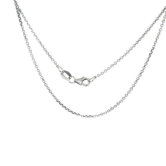 Oblong Trace Chain in 9ct White Gold 50cm