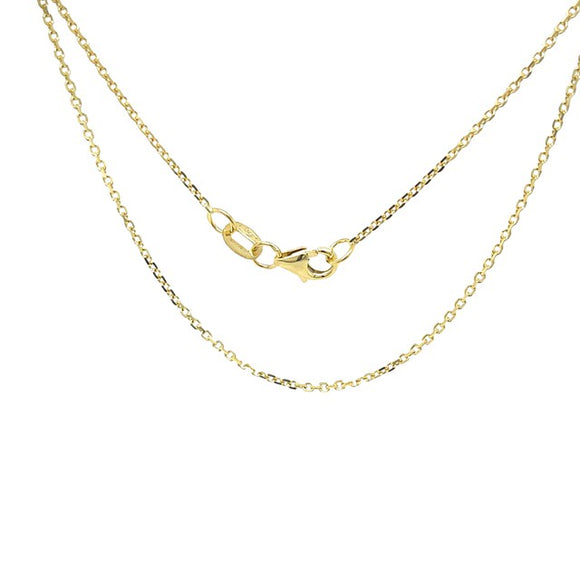 Oblong Trace Chain in 9ct Yellow Gold 45cm