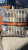Hermes Inspired Satin Cushion