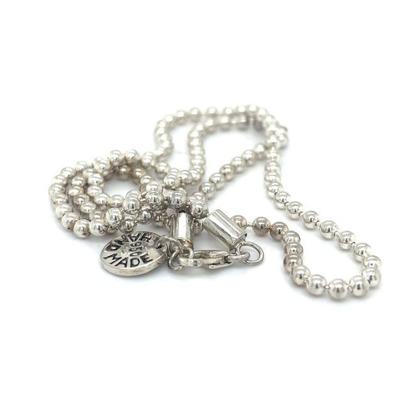 Sterling Silver Round Ball Chain Necklace