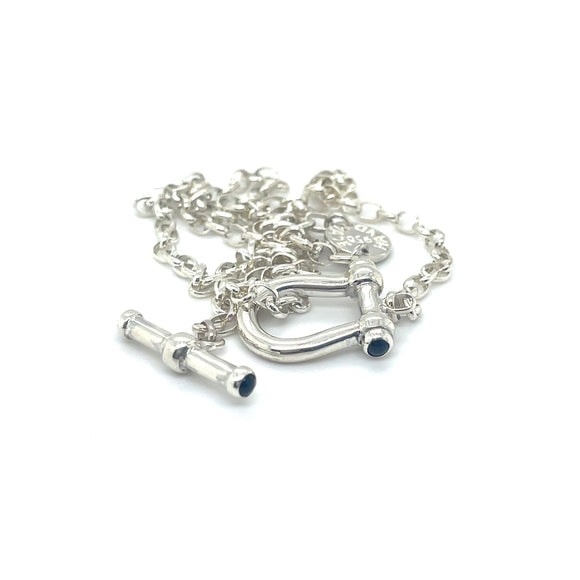 Designer Stirrup Fob Chain Necklace