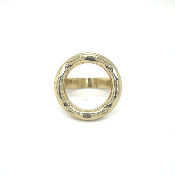 Designer Gold Plated Shell Ring