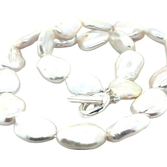 White Baroque Freshwater Pearl Necklace
