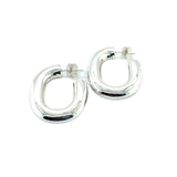 Large Tube Half Hoop Earrings