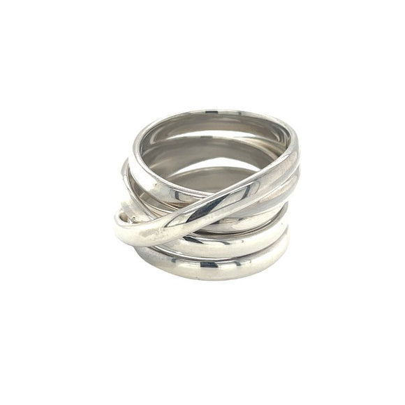 Designer Wrapped Unisex Ring in Sterling Silver