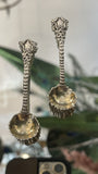 Antique Sterling Silver Scalloped Salt Spoon