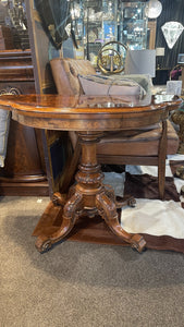 Victorian Walnut Folding Top Card Table