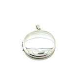 Sterling Silver Oval Plain Locket 28mm