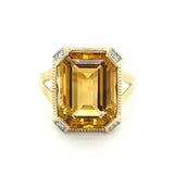 Citrine Diamond Dress Ring