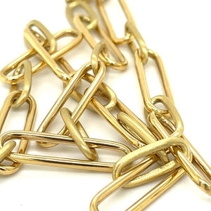 Paperclip link Necklace in 18ct Gold