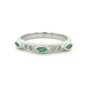 Marquise Emerald Diamond Ring