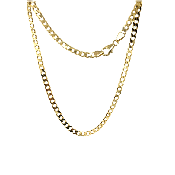Open Cuban Chain Necklace in 9ct Yellow Gold