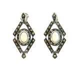 Opal Art Deco Drop Earrings