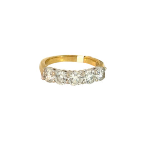 5 Stone Diamond Bridge  Ring in 18ct Gold
