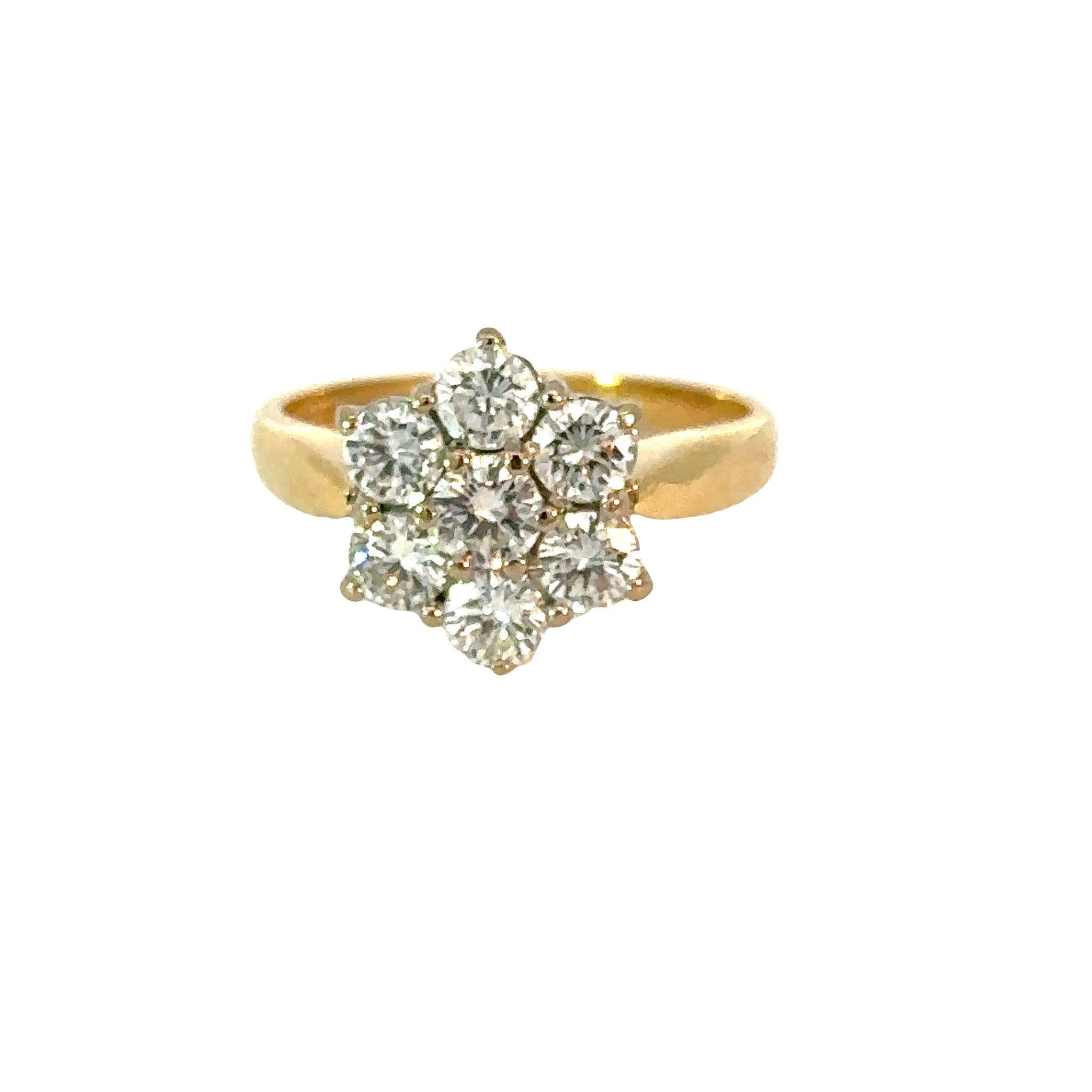 Traditional Diamond Cluster Ring – Jems of Remuera