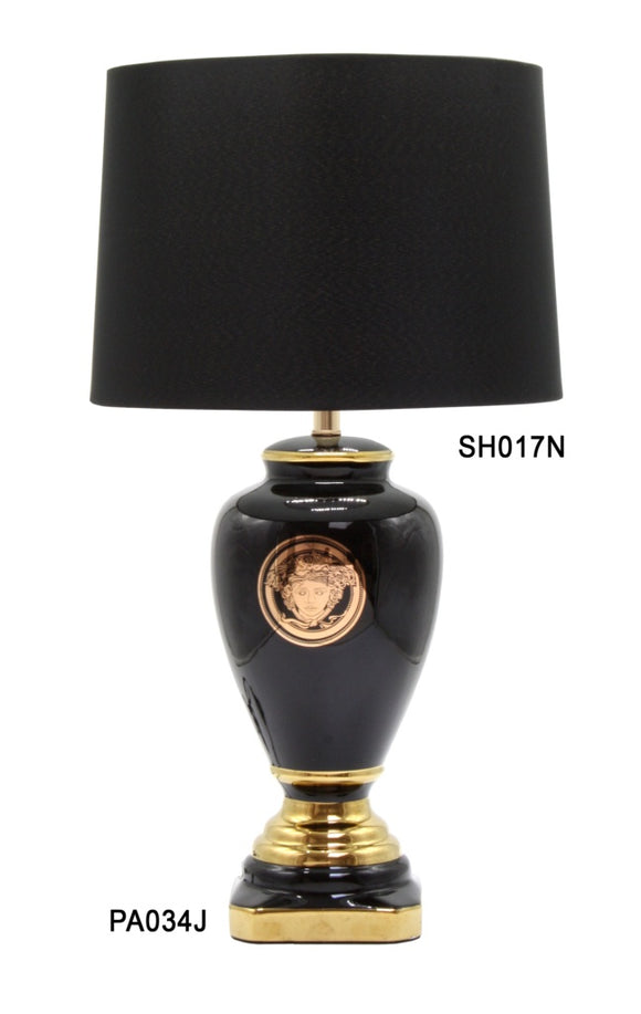 Black Gold Medusa Table Lamp