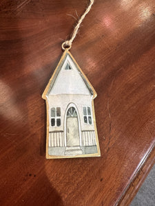 Enamel Hanging Church Decoration - Green Roof