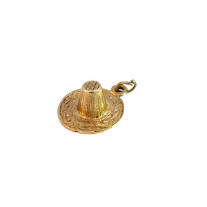 Sombrero Hat Charm in 9ct Gold