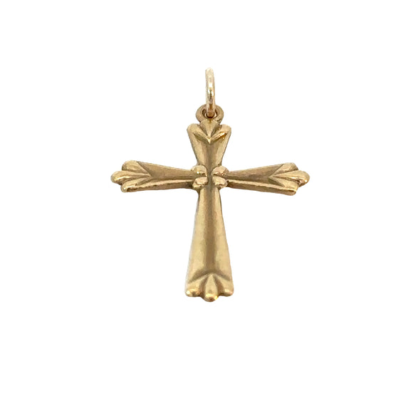 Vintage Gold Cross Pendant in 9ct Gold