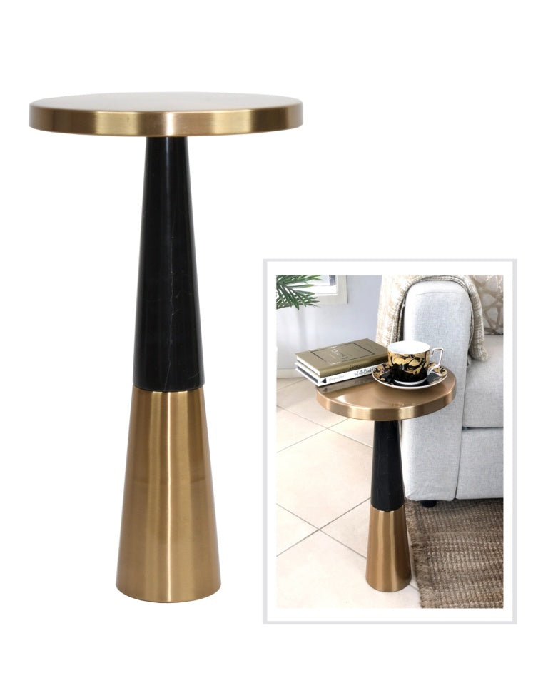Black Marble Granite Side Table Jems of Remuera