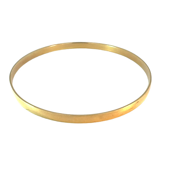 Yellow Gold Bangle in 9ct - 4mm