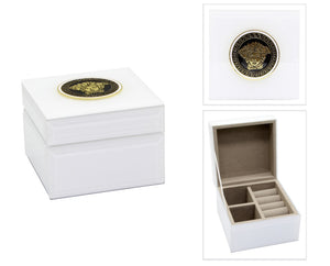 White Glass Medusa Jewellery Box