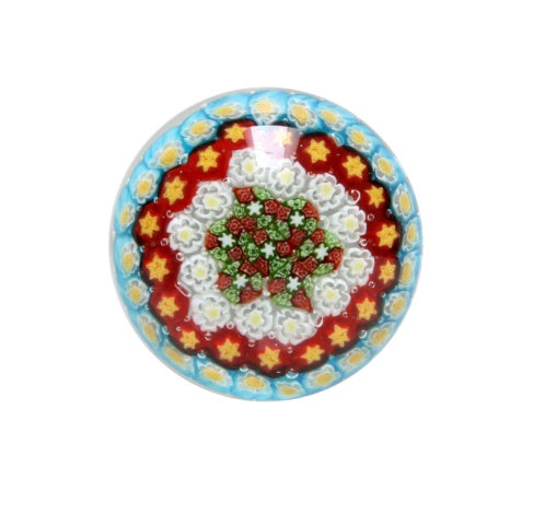 Round Glass Paperweight - Red
