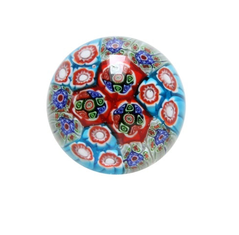 Round Glass Paperweight - Teal