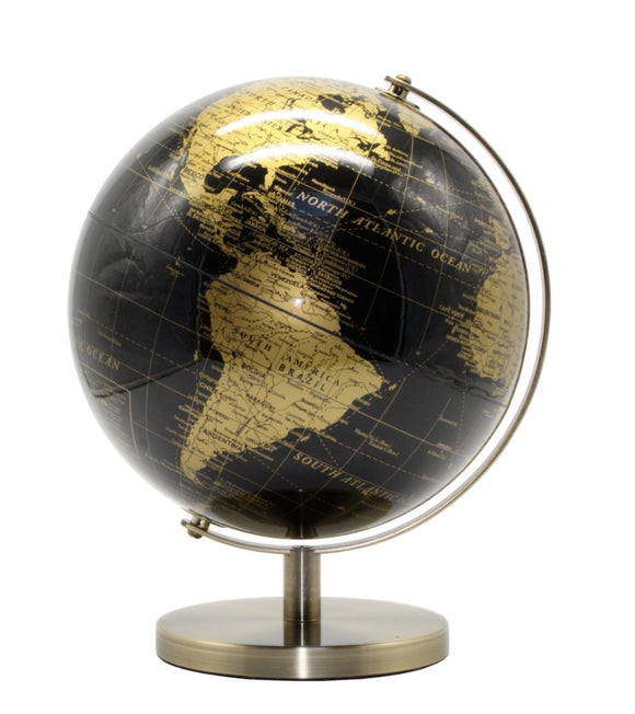 Black Gold World Globe